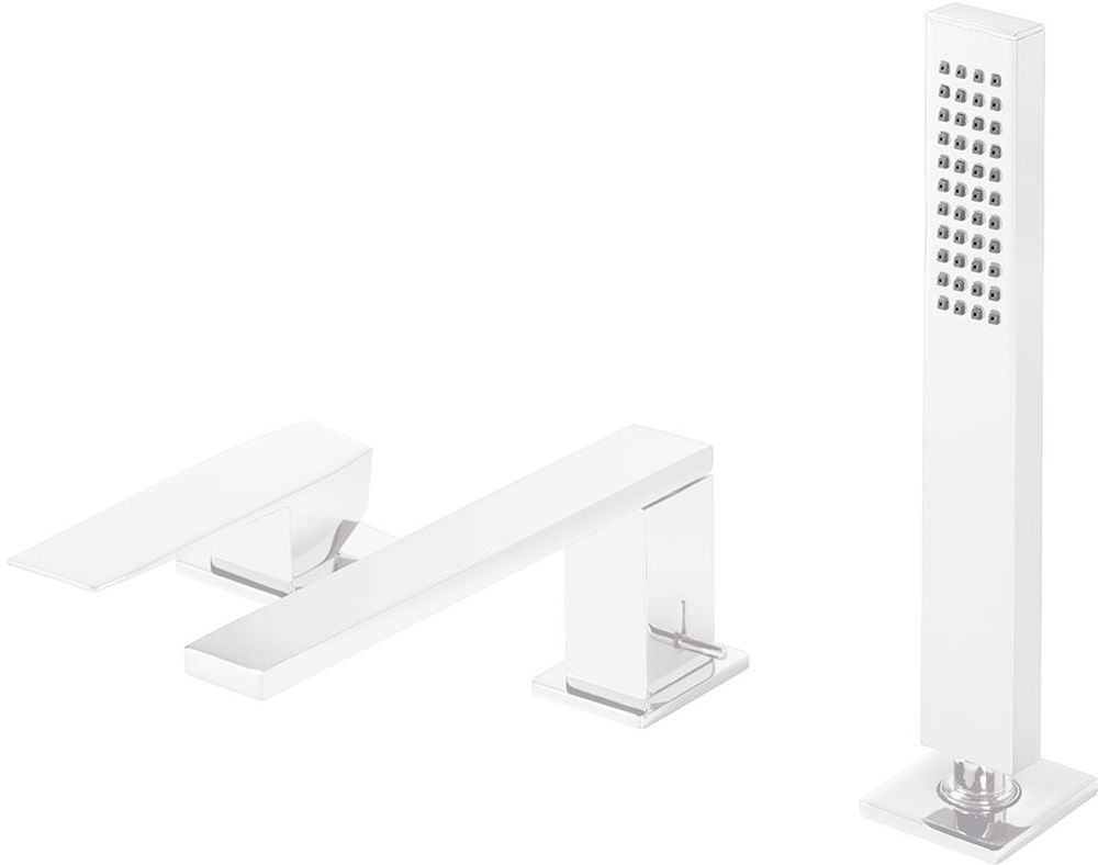 Tres Slim Exclusive bateria wannowo-prysznicowa 3-otworowa biały mat 202.161.03.BM