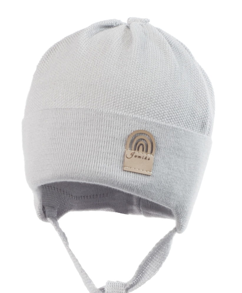 JAMIKS LARSEN Czapka wiosenna do chrztu bambusowa