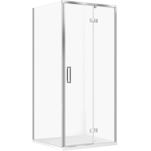 CERSANIT Kabina prysznicowa LARGA prawa chrom 80x80 z brodzikiem TAKO