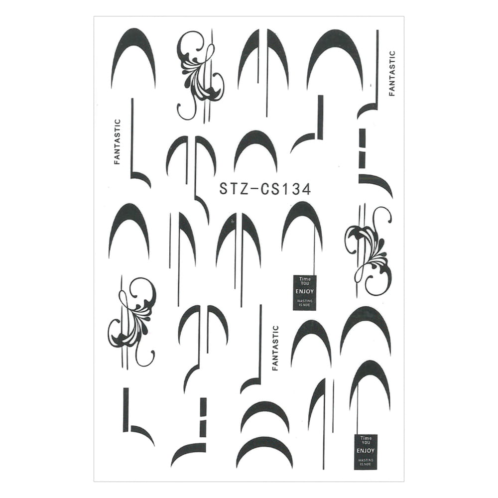 Naklejki do paznokci cienkie samoprzylepne geometryczne STZ-CS134