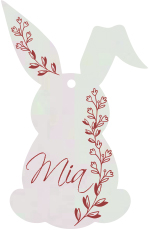 Zawieszka wielkanocna z Imieniem - króliczek z grawerem, Baza do makramy, Zakładka do książki, ozdoba na prezent