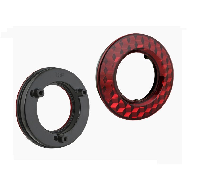 Pierścień ozdobny ryflowany fi98 czerwony LA3.23927 Wesem