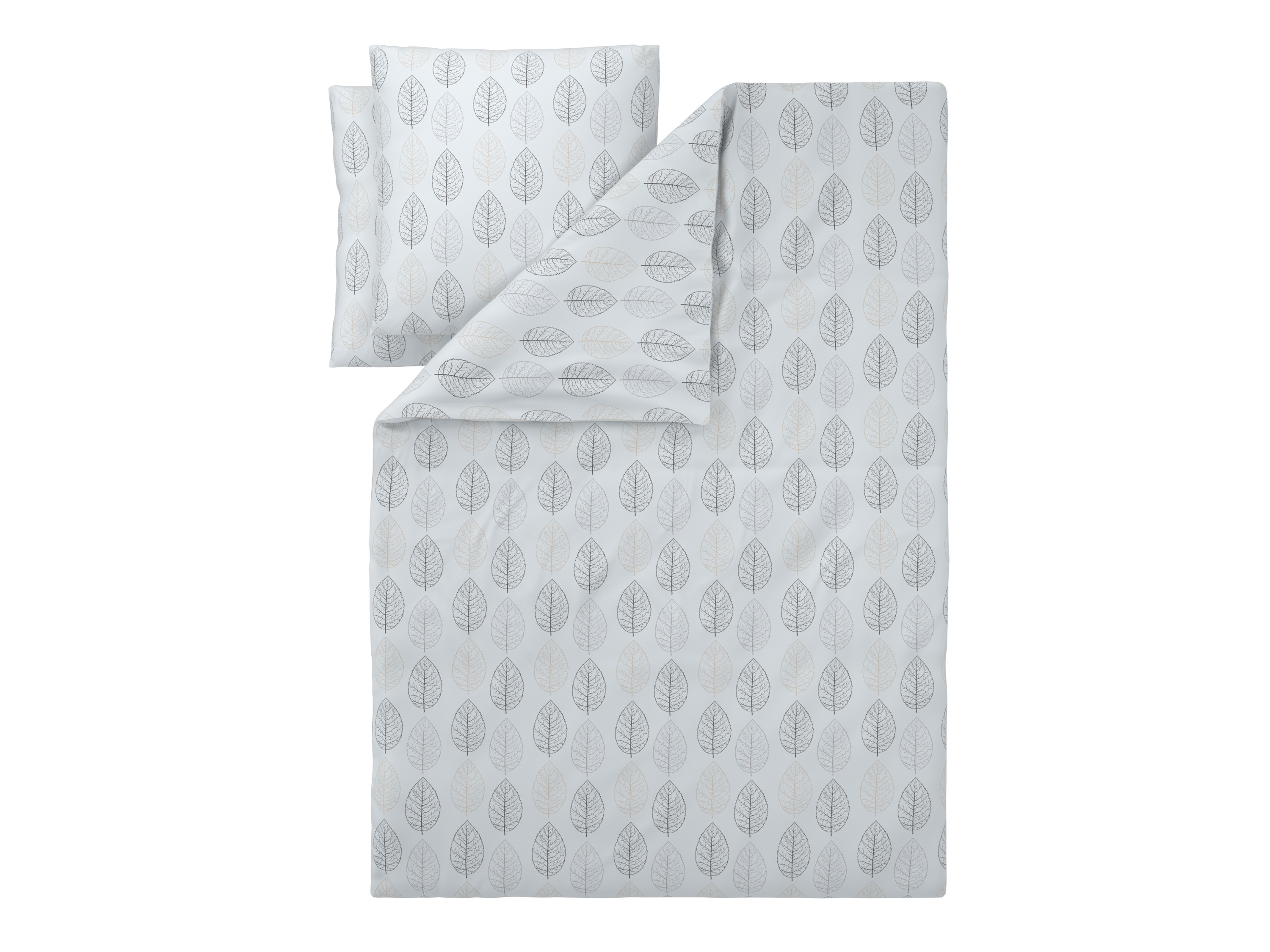 Livarno Pościel flanelowa, 220 x 200 cm Biały w liście