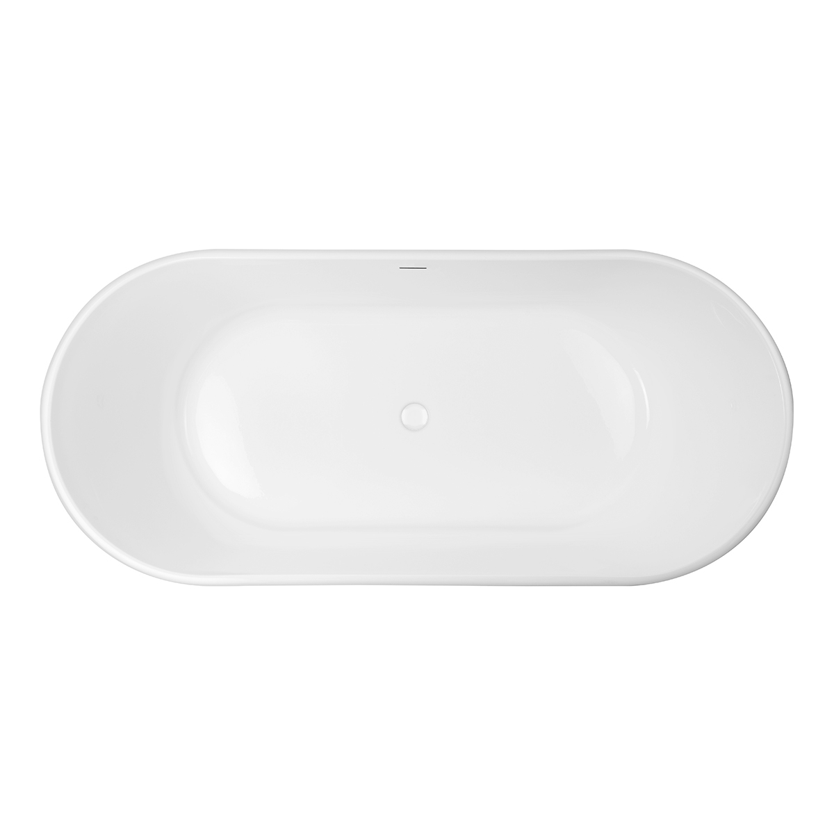 Darmowa Dostawa - Wanna wolnostojąca 157x75 cm owalna biała Oltens Inga abset6899