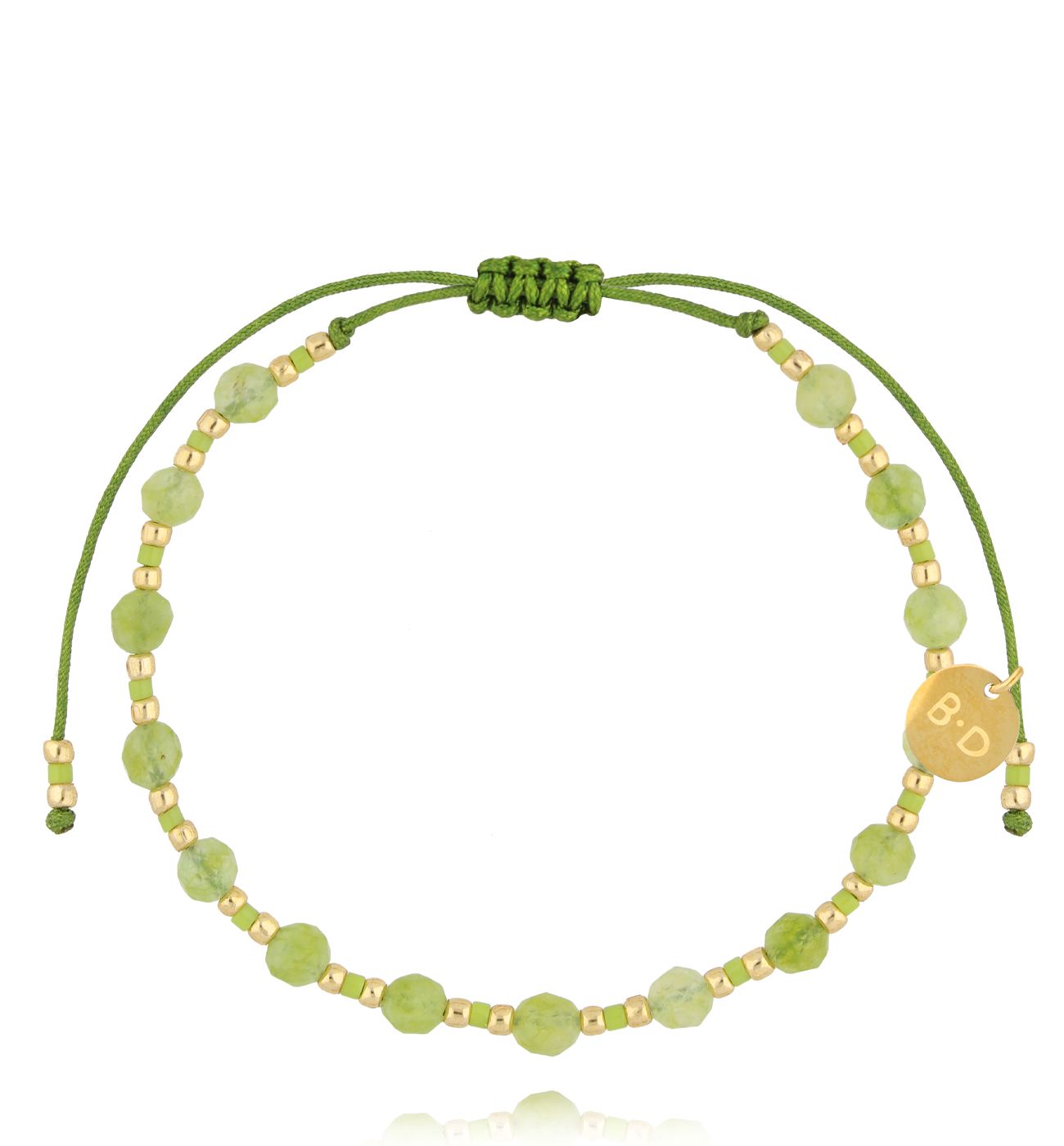 Bransoletka z prehnitami BMT0216 - By Dziubeka