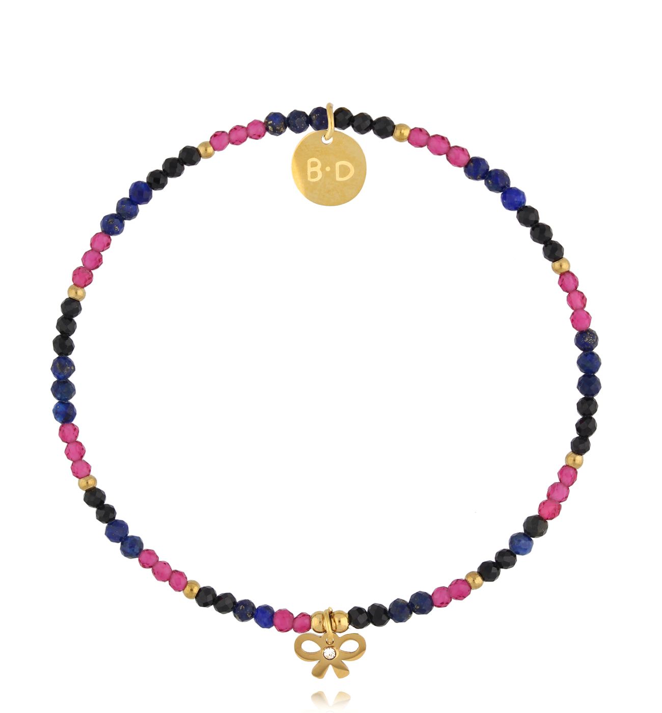 Bransoletka z turmalinami i kokardką BTW3210