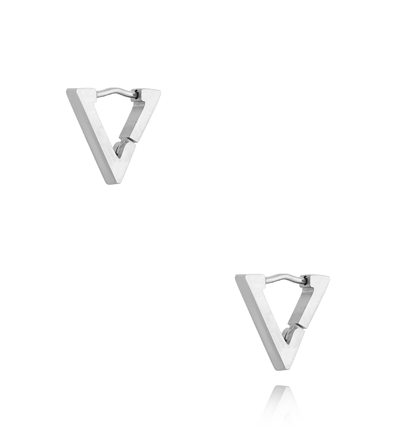 Kolczyki srebrne trójkąty Mordon KMITC0047