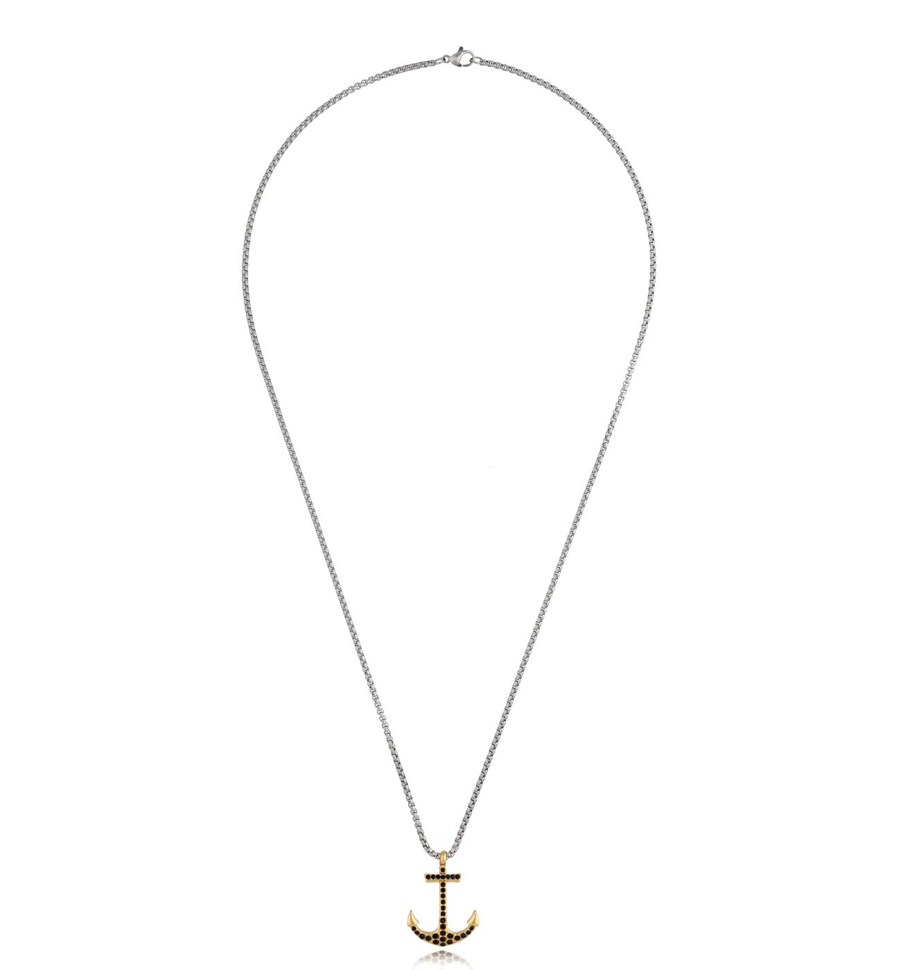 Naszyjnik męski ze złotą kotwicą Nate - By Dziubeka