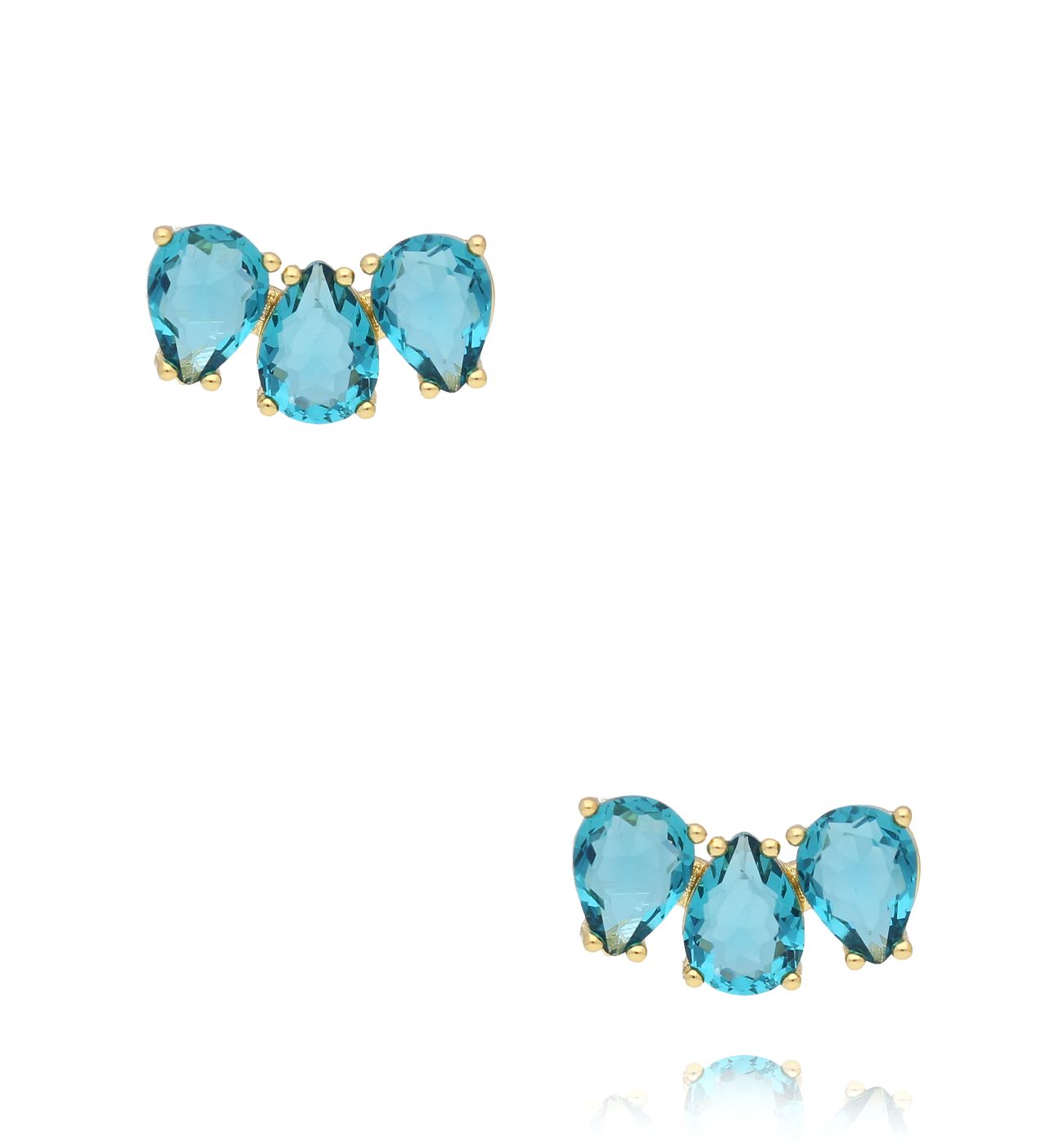 Kolczyki z kryształkami turkusowe KSS1875