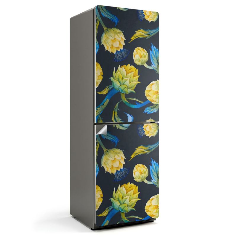 Naklejka na lodówkę Wallfluent 60x180 cm Malarski kwiatowy wzór 1 szt.