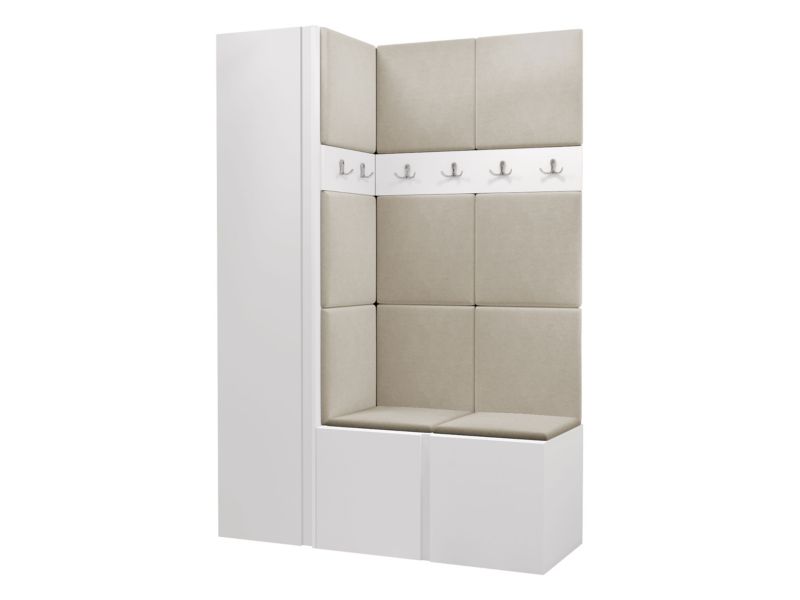 Garderoba MIRJAN 24 Orion IX biały + beżowy 1 kpl.