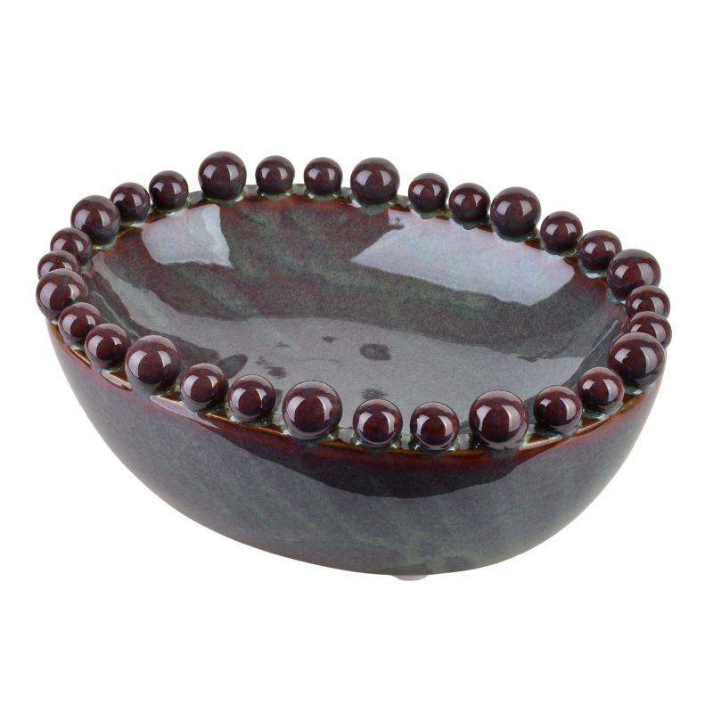 naczynie dekoracyjne Yarine Ball fioletowe 22x17x8 cm 1 szt. 1 szt.