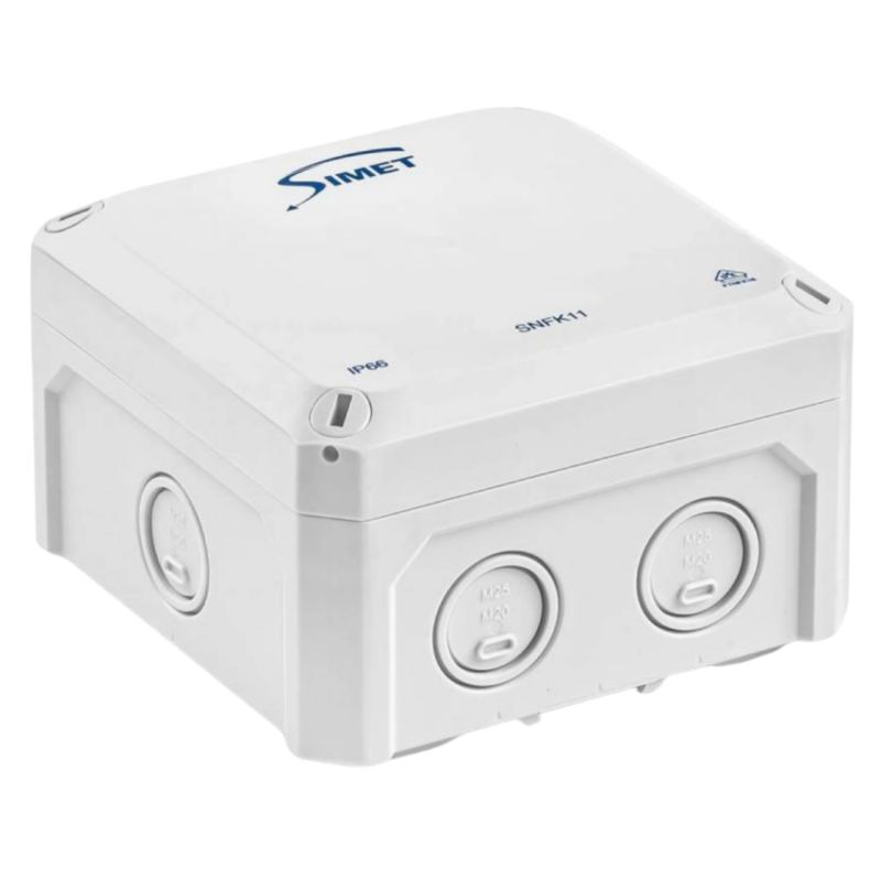 Puszka Naścienna Simet SNFK11 IP66 110X110X67Mm Biała 1 Szt.
