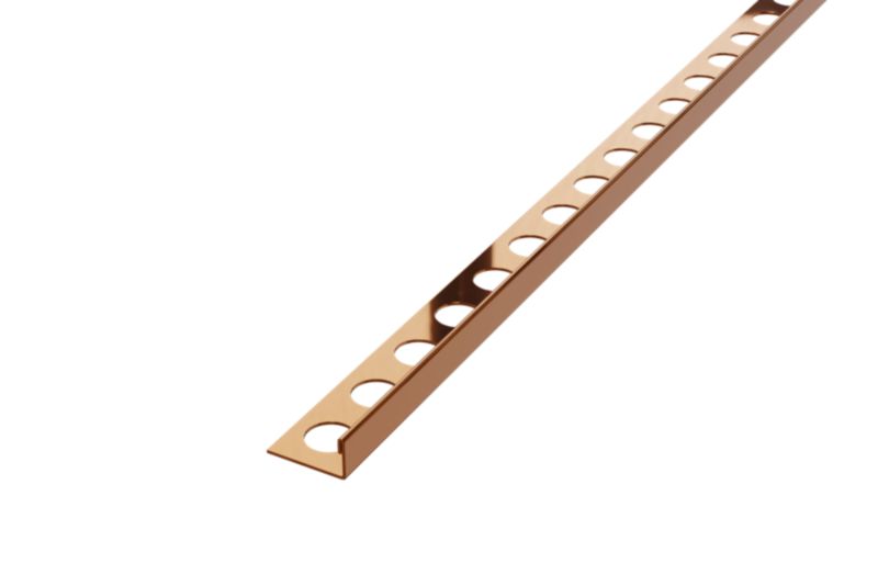 Profil licowy J Lambro miedziany połysk do płytek 1 cm x 270 cm 1 szt.