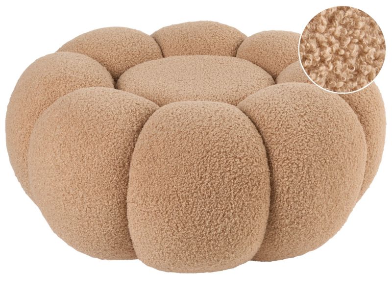 Puf boucle 60 cm jasnobrązowy Beaufort 1 szt.