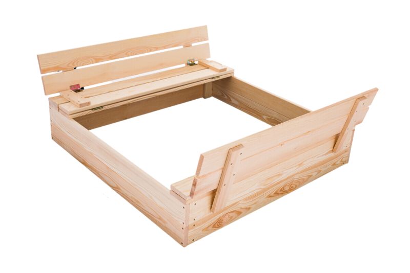 PIASKOWNICA Drewniana Zamykana z Ławkami od Producenta 100cm