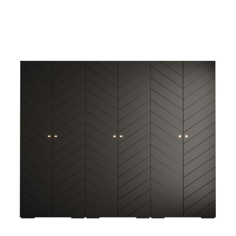 Szafa przesuwna Garderoba Abiks MANHATTAN RYFEL 4 300 czarny 1 szt.