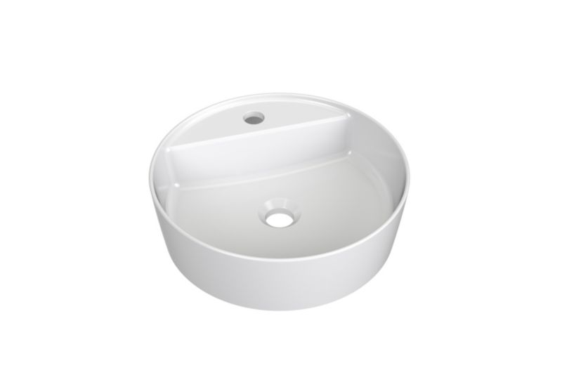 Umywalka Ravak nablatowa ceramiczna okrągła Uni 400 F biały połysk 1 szt