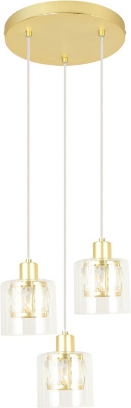 Lampa wisząca Elmo 3-punktowa E14 złoty mat