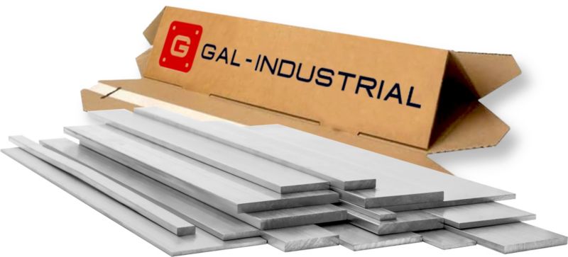 Płaskownik Aluminiowy GAL-INDUSTRIAL 80x5 mm 320 cm Profil Aluminium + Cięcie na wymiar 1 szt.