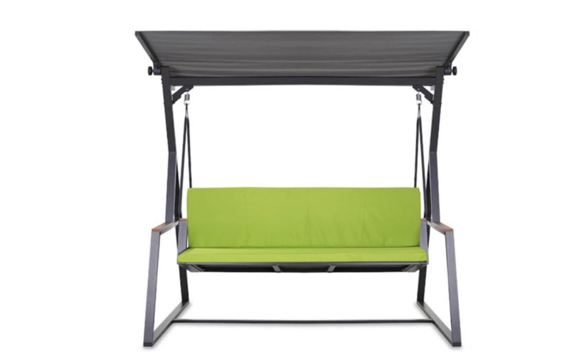 Poduszka ogrodowa na huśtawkę 3-osobową, Setgarden, 170x50x50cm, limonka poduszka ogrdowa na ławkę zdejmowany pokrowiec, 1szt