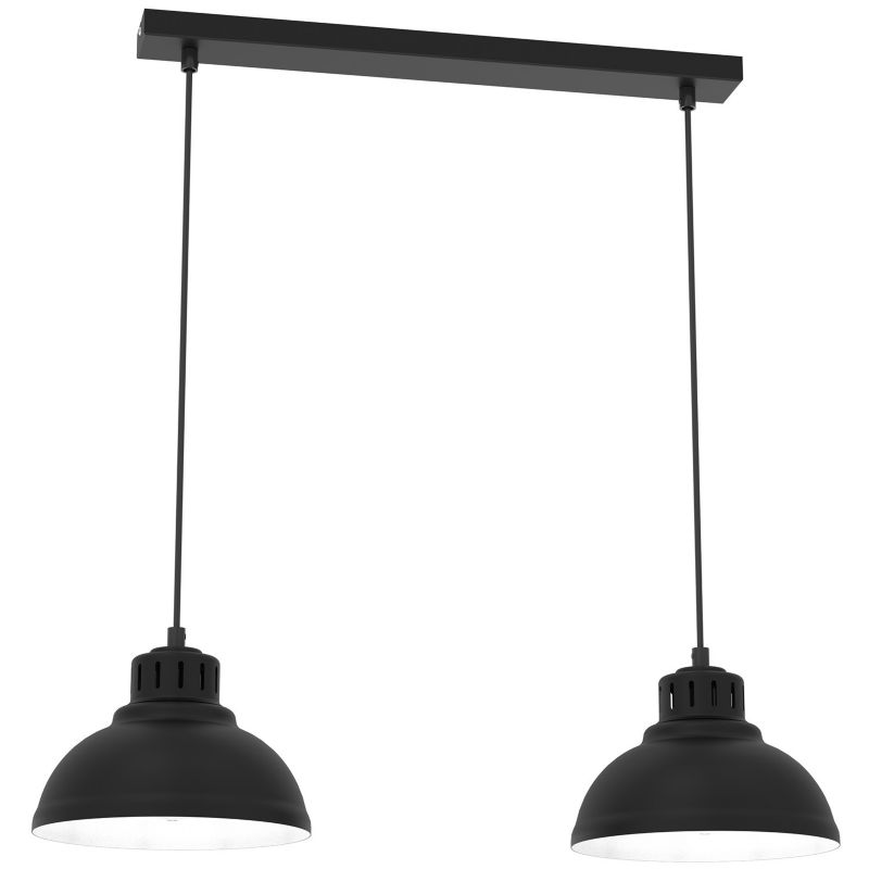 Lampa wisząca Luminex Sven czarny matowa-biała wym: 110 x 65 x 21 cm 2xE27 x 15W 1 szt.