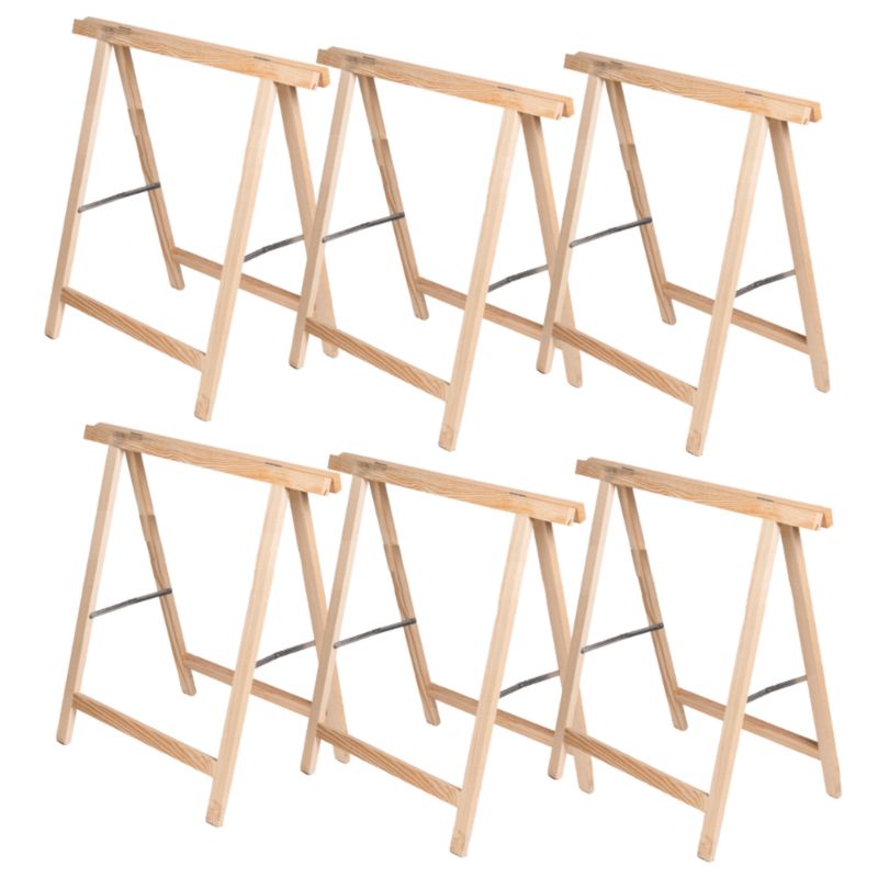 Koziolek warsztatowy roboczy MODO24 drewno naturalne 73x44x73 cm 6 szt.