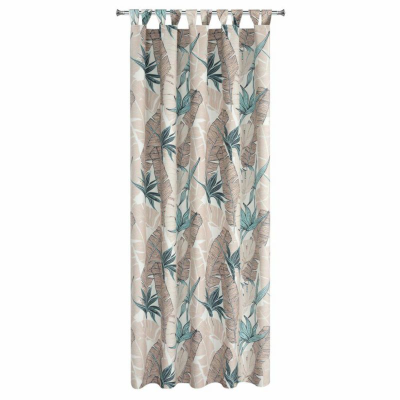 Zasłona ogrodowa Eurofirany 155x240 cm szelki wzór liście wodoodporna 1 szt.