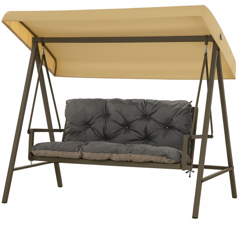 Poduszka Ogrodowa na Huśtawkę 3-os, Setgarden, 180x50x50cm, Antracyt Poduszka na ławkę z troczkami,Svinge 1szt