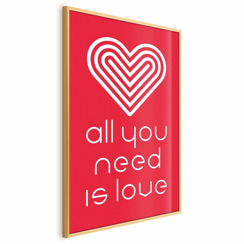 Plakat Artgeist Kochajmy się 60x90 cm z ramą złotą 1 szt