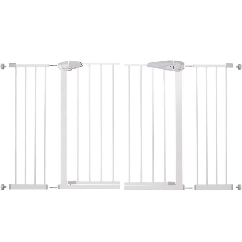 Bramka zabezpieczająca rozporowa Springos 76-141 cm biała 1 szt.