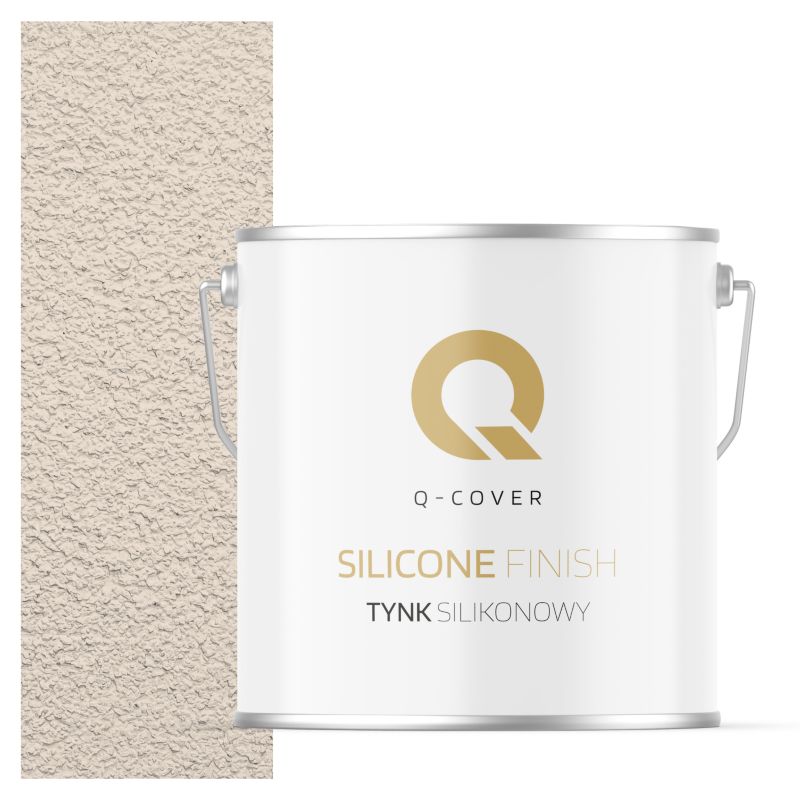 Tynk Silikonowy Elewacyjny Baranek 1.00mm Q-Cover Beżowy jasny F442 7KG