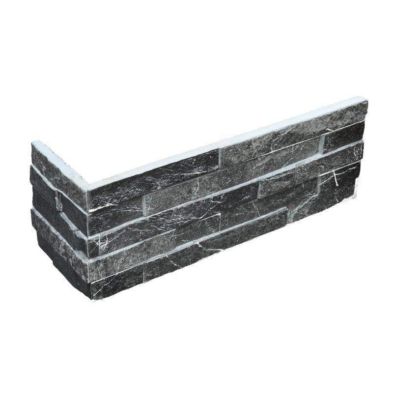 Kamień dekoracyjny MaxStone Mont Blanc Black narożnik 0,82mb 1 op.