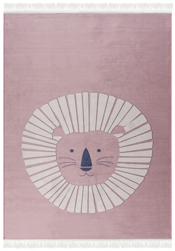 Dywan Wewnętrzny BELLO LEONE ROSA Prostokąt Mazovia 160 x 230 cm Różowy Motyw Zwierzęcy 1 szt.