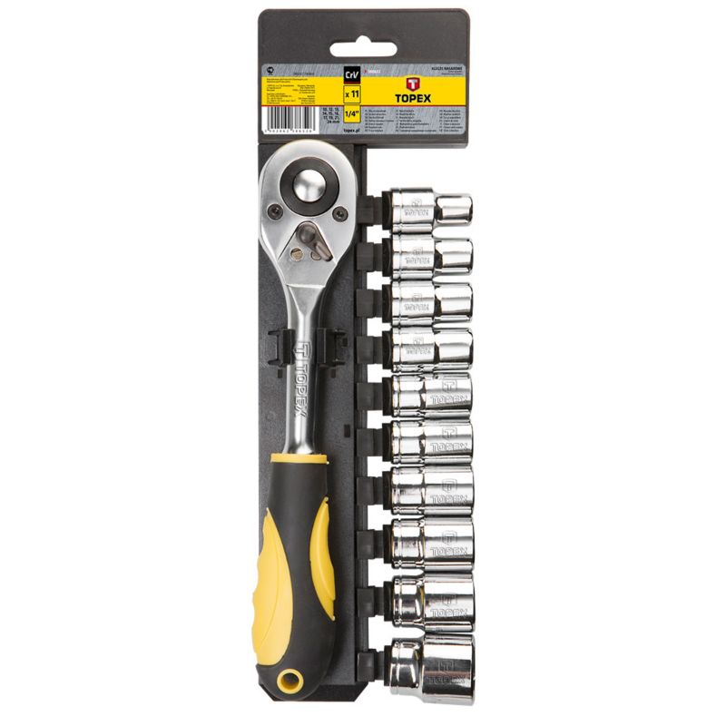Klucze nasadowe TOPEX 1/2", zestaw 11 szt. 1 kpl