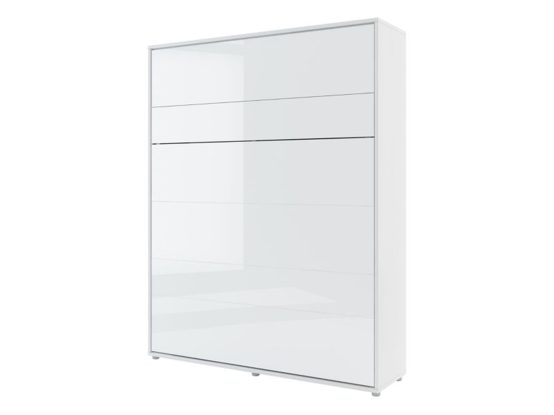 Półkotapczan Bed-Concept BC-12 160x200 z oświetleniem LED biały/biały połysk 1 szt.