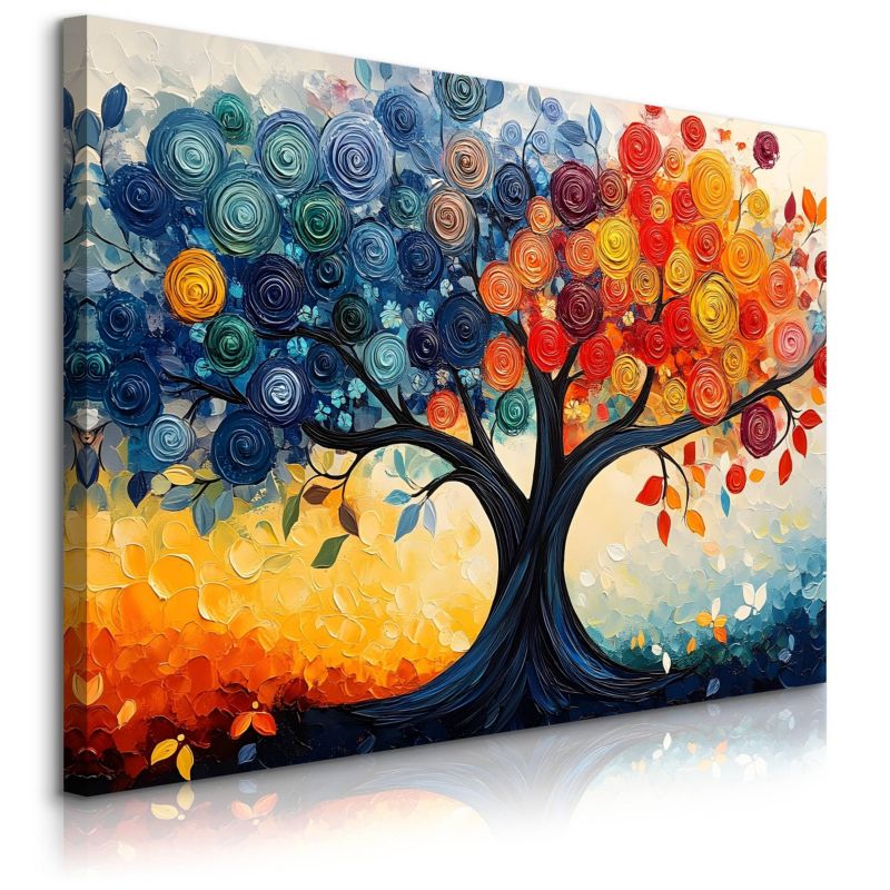 Obraz Muralo Kolorowe Drzewo Malarstwo Abstrakcja 40x30 1 szt.