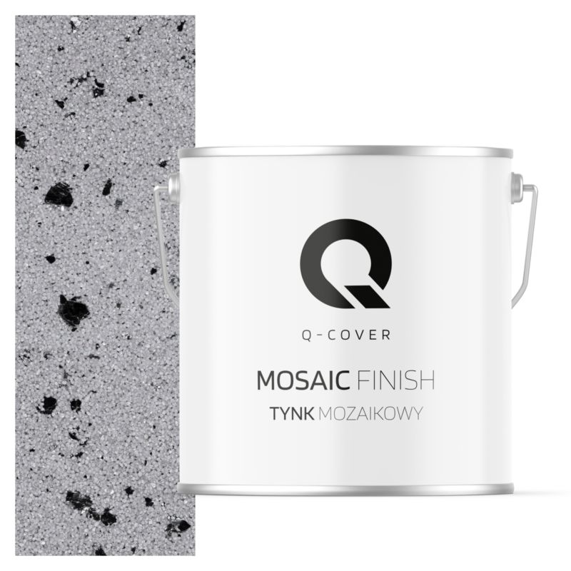 Tynk Mozaikowy Q-Cover Szary z czarną miką M04 7KG