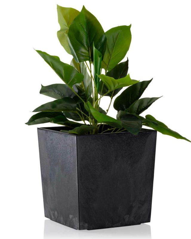 Donica Cedar HowHomely Tworzywo Czarne 25x25 cm 1 szt.