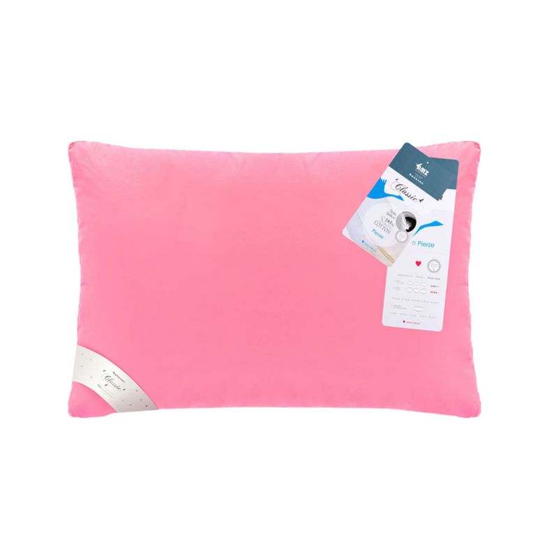 Poduszka AMZ Pierze 40x40 cm Różowy 1 szt.