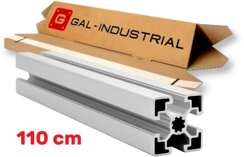 PROFIL KONSTRUKCYJNY ALUMINIOWY GAL-INDUSTRIAL 45x45 otwór 12mm DŁ. 110cm + Cięcie na wymiar 1 szt.