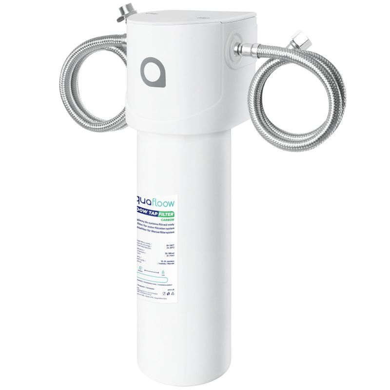 System filtracji wody, AquaFloow, pojedynczy, podzlewowy, węglowy Carbon, z zestawem montażowym, 1szt.
