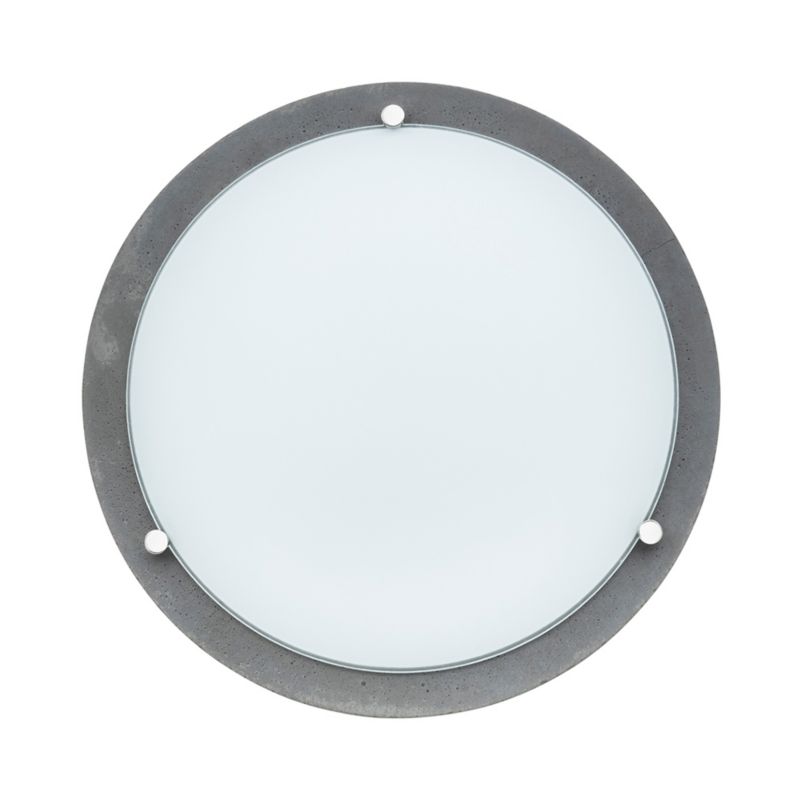Lampa Sufitowa SPOT Light 1xLED 18W Klasyczna Kombinacja Szarego Betonu z Białym Szkłem, Polski producent, 1 szt.