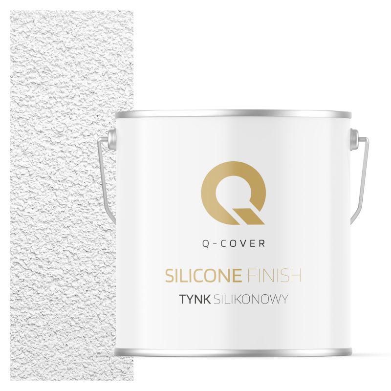 Tynk Silikonowy Elewacyjny Baranek 1.5mm Q-Cover Biały ciepły F101 7KG
