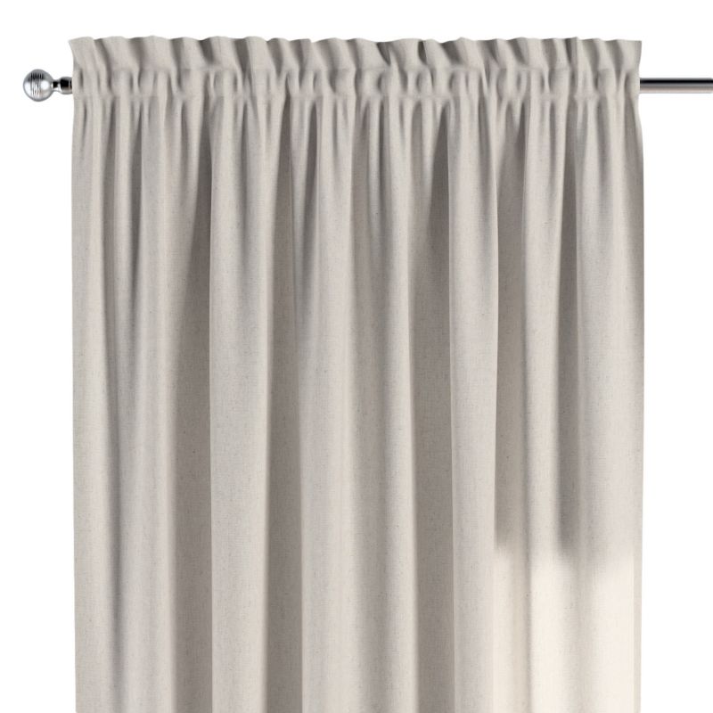 Zasłona na kanale z grzywką 1 szt. 130 x 245 cm Dekoria melanż szaro-beżowy 1 szt.