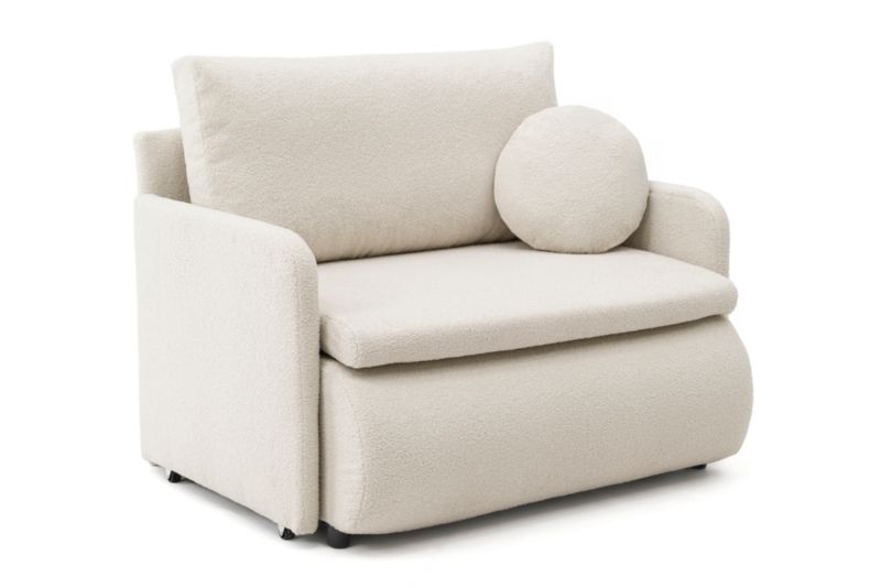 Sofa z funkcją spania MebleMWM DOTTI 100 anthology 01 boucle poduszka w zestawie 1 szt.