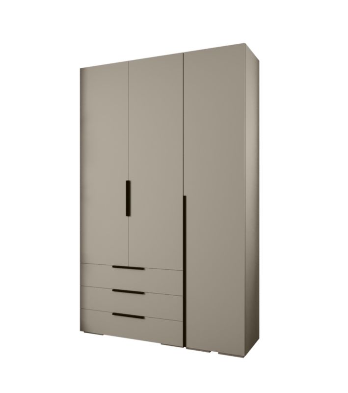 Garderoba wysoka do przedpokoju Abiks INOVA 1 Z17 kaszmir+czarny 1szt.