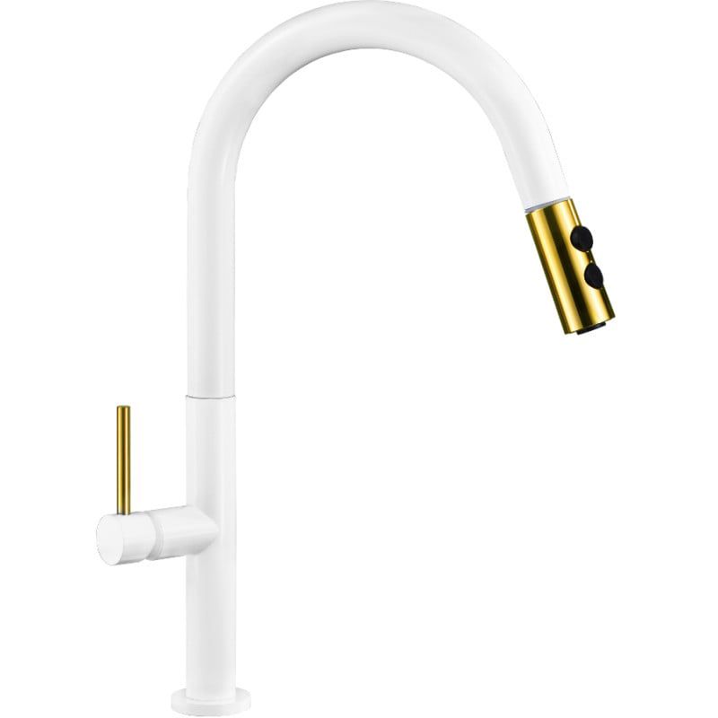 Bateria kuchenna Mexen Ava biała/złota 1 szt.