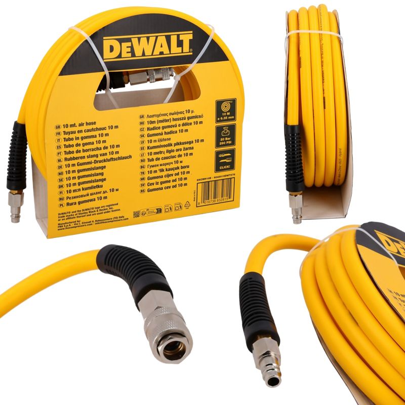 Wąż pneumatyczny Dewalt DXCMH10E mocny hybryd gumowy do kompresora 10m 1 szt