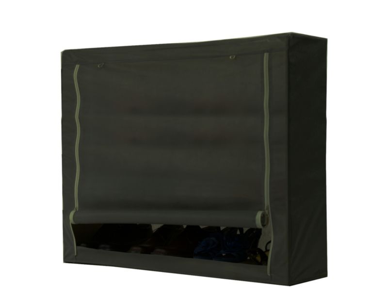 Pokrowiec ochronny na regał na buty MODO24 wysokość 27-45 cm czarny 1 szt.